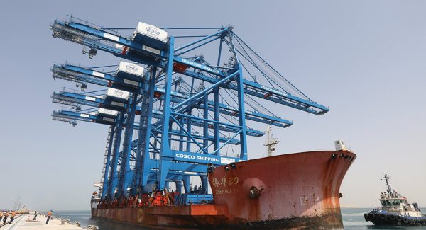 Khalifa Port Receives First ARMG and STS cranes for COSCO SHIPPING Abu Dhabi Terminal