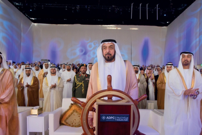 Khalifa Port is inaugurated by the late Sheikh Khalifa bin Zayed Al Nahyan