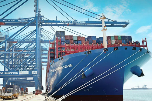 Khalifa Port welcomes its first 20,000+ TEU COSCO mega-vessel and Capesize vessel