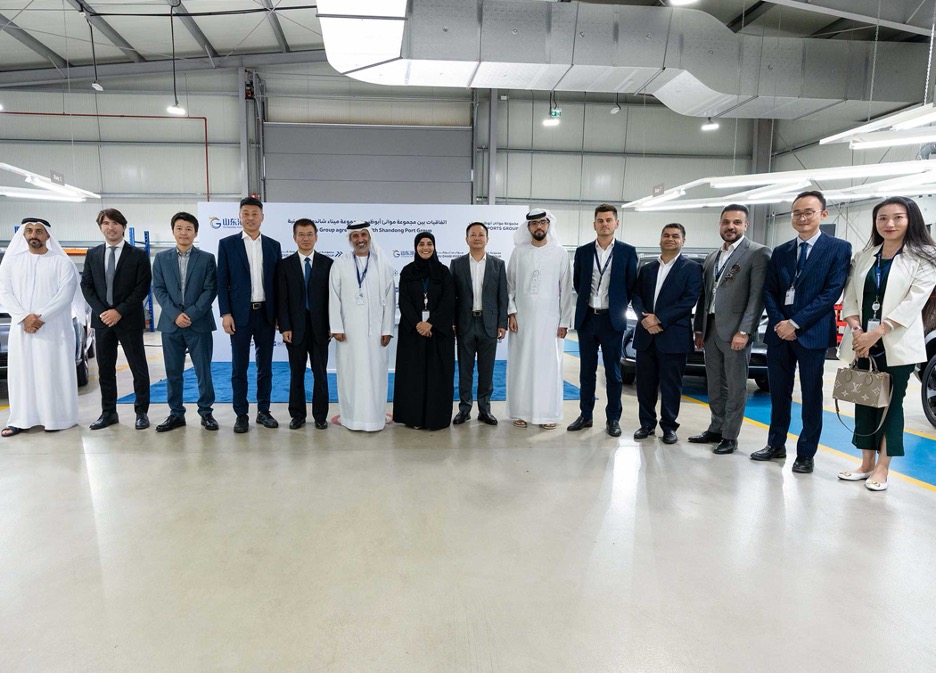 The Ports Cluster signed an agreement with Shandong Ports Group that led to an increase in transport of Chinese passenger vehicles to Khalifa Port for presentation and storage.